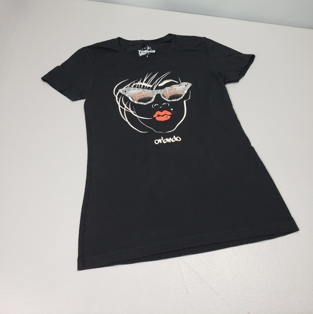 Planet Hollywood Orlando womans black tshirt size small